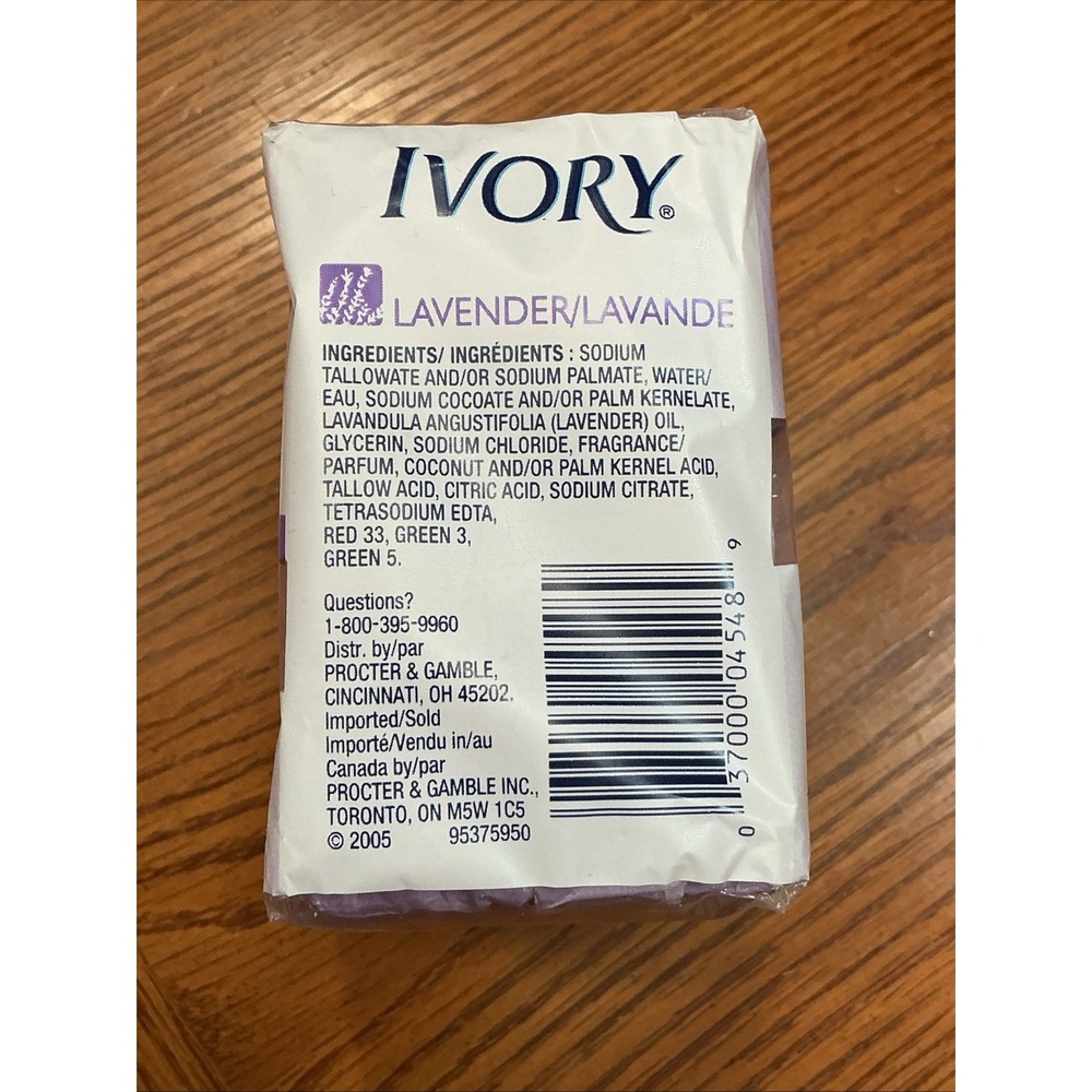 Ivory Lavender Bar Soap for Smooth Skin/ 3.1 oz per bar  sealed 3 pack gentle - Picture 5 of 7